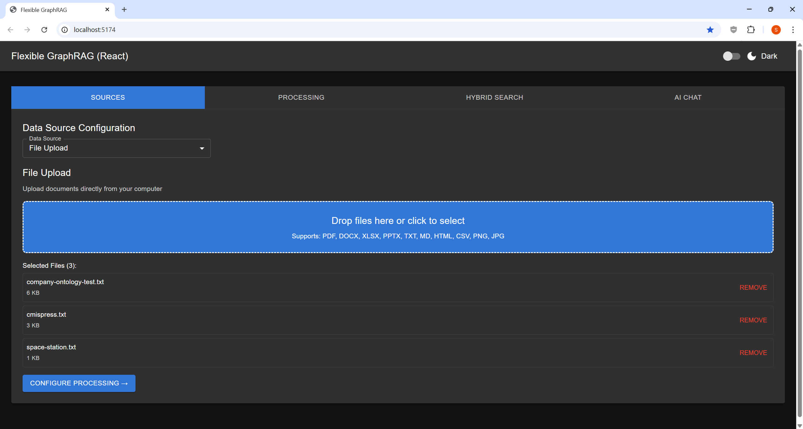 File Upload source form
