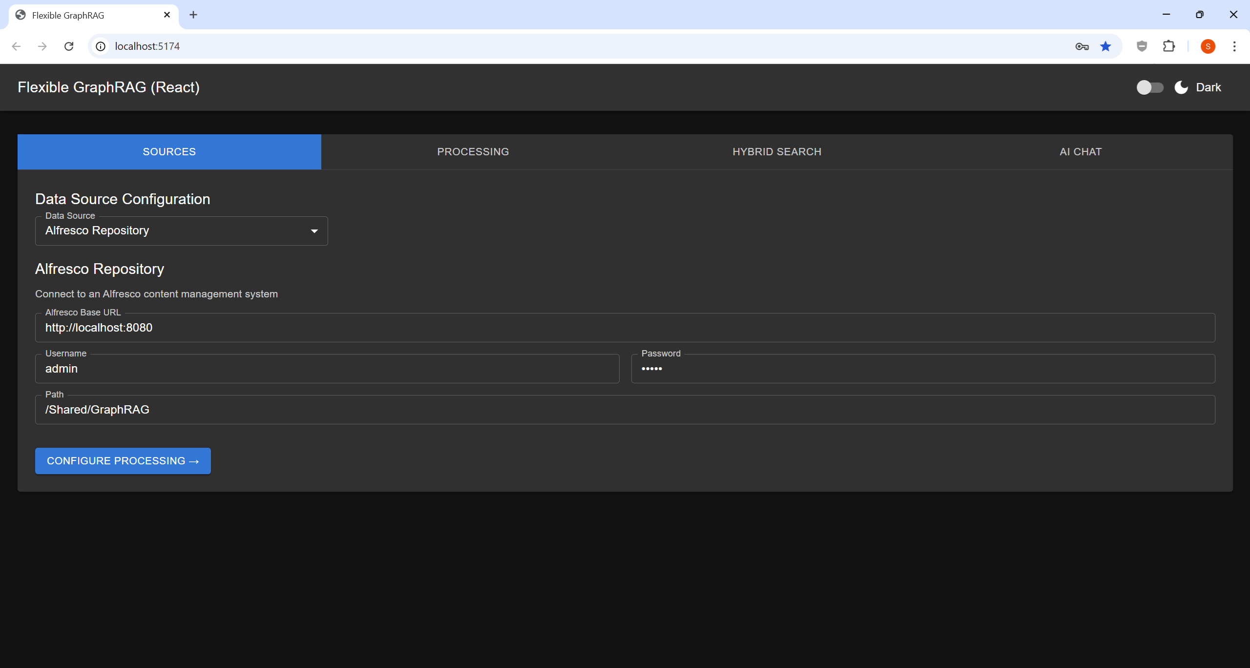 Alfresco source form