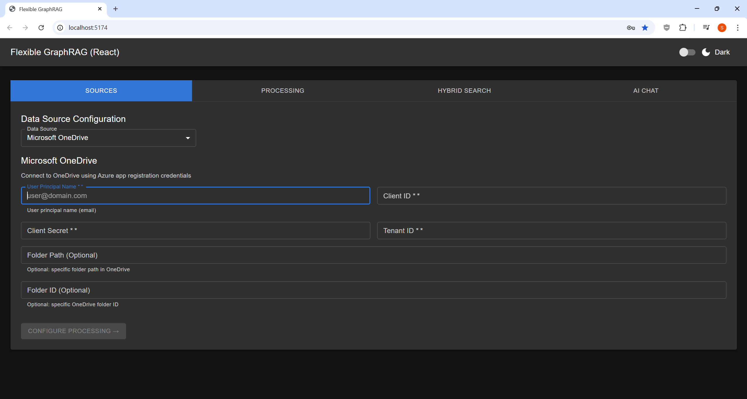 OneDrive source form